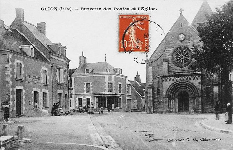 CPA_Clion_PostesetEglise