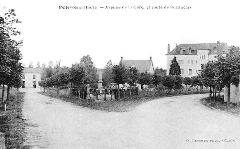 CPA_Pellevoisin_AvenueGare