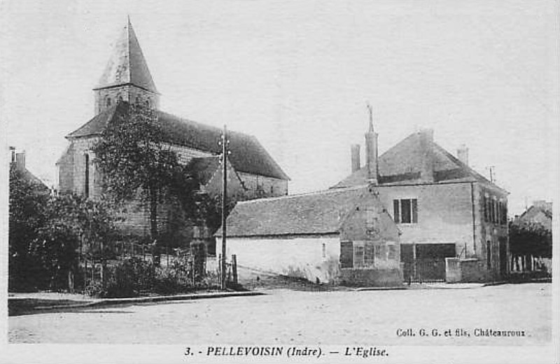 CPA_Pellevoisin_LEglise5