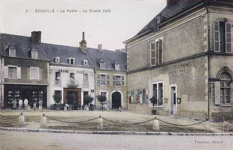 CPA_Ecueillé_LaPosteGrandcafé