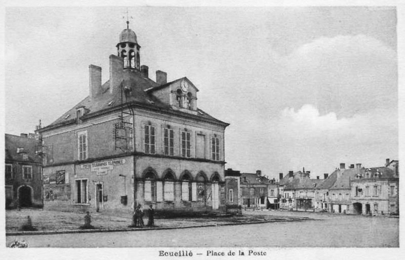 CPA_Ecueillé_PlacePoste