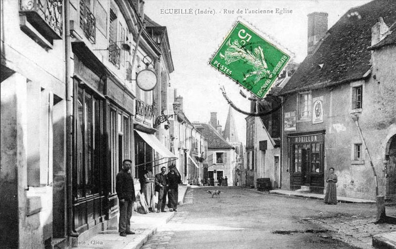 CPA_Ecueillé_RueAncienneEglise