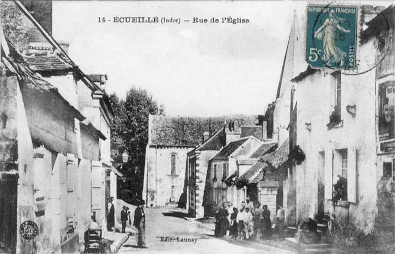 CPA_Ecueillé_RueDeLeglise