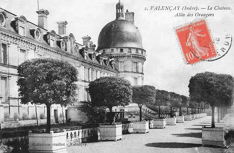 CPA_Valencay_ChateauAlléeOrangers