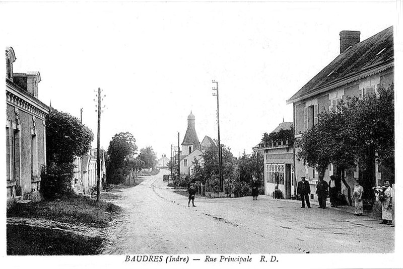 CPA_Baudres_ruePrincipale