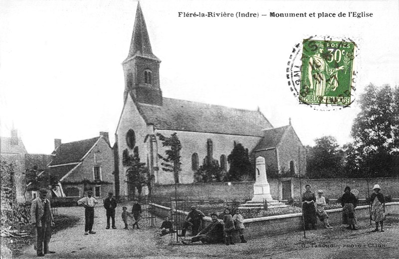 CPA_Fléré-la-Rivière_MonumentetEglise
