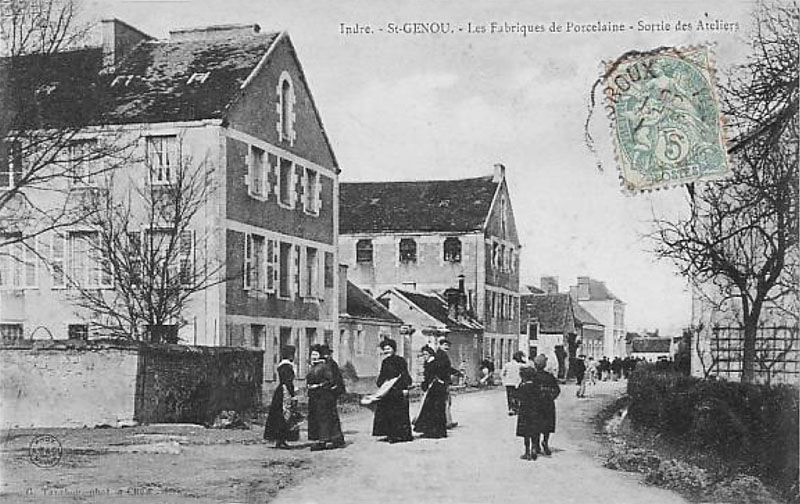 CPA_SaintGenou_FabriquePorcelaine