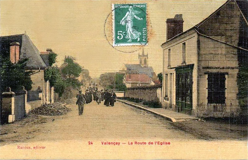 CPA_Valençay_RouteEglise